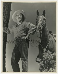 7h364 ROUNDUP 10.25x13 still 1941 cowboy Preston Foster standing by his horse by Hal McAlpin!