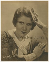 7h365 RUTH CHATTERTON deluxe 11x14 still 1930s head & shoulders portrait with facsimile signature!