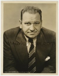 7h406 WALLACE BEERY deluxe 10x13 still 1930s waist-high MGM studio portrait wearing suit & tie!