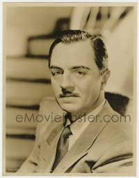 7h412 WILLIAM POWELL deluxe 10x13 still 1930s head & shoulders MGM studio portrait in suit & tie!