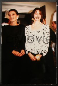 7h078 AUDREY HEPBURN 3 color Swiss 8x12 stills 1988-1991 with Isabella Rossellini & husband Dotti!