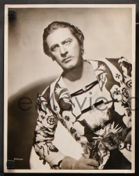 7h047 ROMEO & JULIET 3 deluxe 10x13 stills 1936 portraits of John Barrymore & Leslie Howard!
