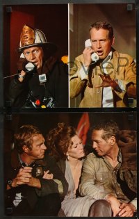7h074 TOWERING INFERNO 8 color deluxe 11x14 stills 1974 Steve McQueen, Paul Newman, Faye Dunaway