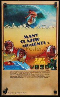 7j062 MANY CLASSIC MOMENTS Aust special poster 1978 surfing, wacky Surf Wars cartoon as well!