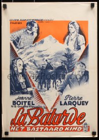 7j079 LA BATARDE Belgian R1950s Jacques Daroy's The Bastard, Jeanne Boitel, Pierre Larquey!