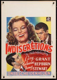 7j082 PHILADELPHIA STORY Belgian 1947 different art of Katharine Hepburn, Cary Grant & James Stewart