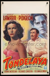 7j086 WHITE CARGO Belgian 1951 sexy Hedy Lamarr as Tondelayo, Walter Pidgeon