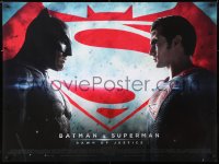 7j484 BATMAN V SUPERMAN DS British quad 2016 Ben Affleck and Henry Cavill in title roles facing off!