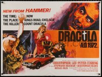 7j494 DRACULA A.D. 1972 British quad 1972 Hammer vampire horror, Christopher Lee, Caroline Munro!