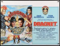 7j495 DRAGNET British quad 1987 Dan Aykroyd as detective Joe Friday with Tom Hanks, art by McGinty!