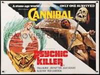7j521 LAST SURVIVOR/PSYCHIC KILLER British quad 1970s Ruggero Deodato cannibals and sci-fi horror!