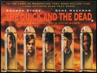 7j564 QUICK & THE DEAD British quad 1995 Henriksen, DiCaprio, Stone, Gene Hackman, Crowe, Raimi!