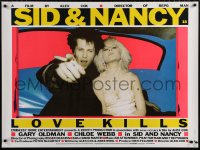7j576 SID & NANCY British quad 1986 Gary Oldman & Chloe Webb, punk classic directed by Alex Cox!