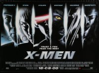 7j587 X-MEN advance DS British quad 2000 Patrick Stewart, Hugh Jackman, Marvel Comics super heroes!