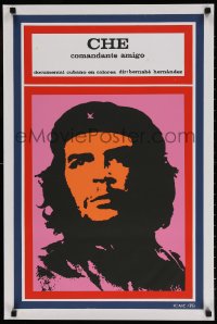 7j020 CHE COMANDANTE AMIGO Cuban R1990s great silkscreen art of revolutionary!