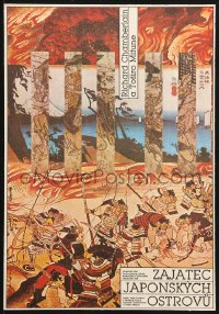7j128 SHOGUN Czech 11x16 1983 James Clavell, samurai Toshiro Mifune, Ziegler art!