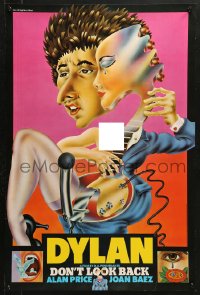 7j588 DON'T LOOK BACK English double crown 1970 art of Dylan by Alan Aldridge & Harry Willock!