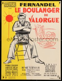 7j330 WILD OAT French 23x30 R1950s Henri Verneuil's Le boulanger de Valorgue, wacky Fernandel!