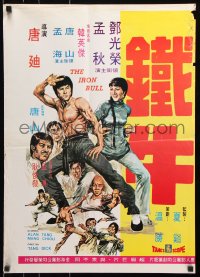 7j028 IRON BULL Hong Kong 1973 Tang Dick's Tie Niu, cool martial arts action artwork!