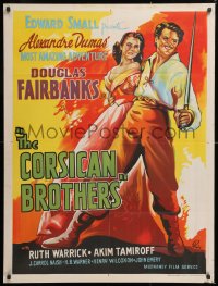 7j030 CORSICAN BROTHERS Indian R1960s different art of Douglas Fairbanks Jr. & Warrick by Pinto!