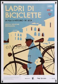 7j722 BICYCLE THIEF Italian 1sh R2019 Vittorio De Sica's classic Ladri di biciclette, Ayestaran art!