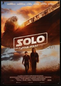 7j732 SOLO Italian 1sh 2018 A Star Wars Story, Ron Howard, Ehrenreich, Glover, Chewbacca, rare!