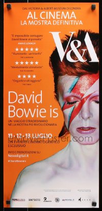 7j751 DAVID BOWIE IS HAPPENING NOW advance Italian locandina 2013 July, Ziggy Stardust!