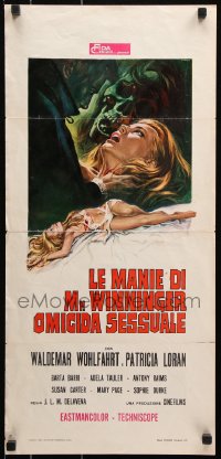 7j782 HORRIBLE SEXY VAMPIRE Italian locandina 1971 wild different gruesome art by Renato Casaro!