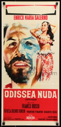 7j805 NUDE ODYSSEY Italian locandina 1961 Franco Rossi's Odissea Nuda, Love - Tahiti Style!