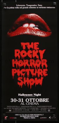 7j813 ROCKY HORROR PICTURE SHOW Italian locandina R2012 classic lips, a different set of jaws!