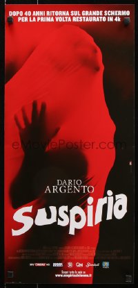 7j823 SUSPIRIA Italian locandina R2017 Argento horror, Mario de Berardinis art, now in 4K!