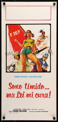 7j829 TOO SHY TO TRY Italian locandina 1979 Pierre Richard's Je suis timide,,, mais je me soigne!