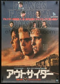 7j953 OUTSIDERS Japanese 1983 Coppola, S.E. Hinton, Howell, Dillon, Macchio, Swayze, Lowe, Estevez