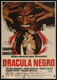 7j379 BLACULA Spanish 1974 black vampire William Marshall is deadlier than Dracula, great image!