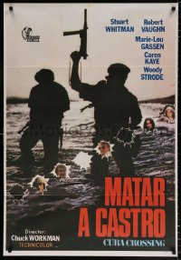 7j391 CUBA CROSSING Spanish 1980 Robert Vaughn, Assignment: Kill Castro, completely different!
