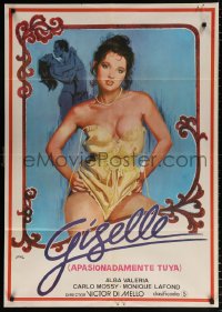 7j400 GISELLE Spanish 1981 sexy artwork of Alba Valeria in the title role by Jano!