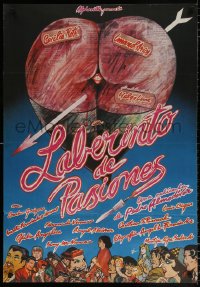 7j411 LABYRINTH OF PASSION Spanish 1982 Pedro Almodovar's Laberinto de pasiones, sexy Zulueta art!