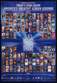 7k114 AFI'S 100 YEARS 100 STARS 27x39 video poster 1999 classic posters w/Gilda, Casablanca & more