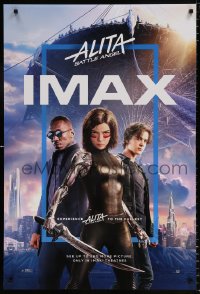 7k514 ALITA: BATTLE ANGEL IMAX DS 1sh 2019 image of the CGI character with sword & cast!