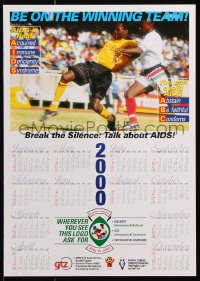 7k013 BE ON THE WINNING TEAM Kenyan calendar 2000 HIV/AIDS, football futbol soccer!