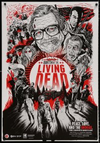 7k555 BIRTH OF THE LIVING DEAD 1sh 2013 wonderful art of George Romero & zombies by Gary Pullin!