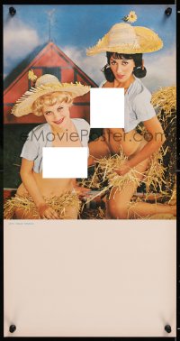 7k015 CALENDAR SAMPLE calendar sample 1950s image of completely naked women, Let's Draw!
