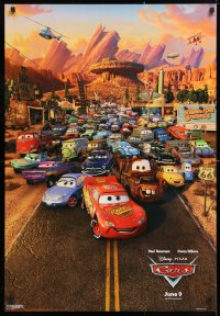 7k569 CARS advance 1sh 2006 Walt Disney Pixar animated automobile racing, great cast image!