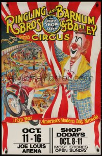 7k011 RINGLING BROS & BARNUM & BAILEY CIRCUS 23x36 circus poster 1983 Joe Louis Arena in Detroit!
