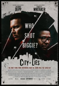 7k575 CITY OF LIES advance DS 1sh 2019 Johnny Depp, Forest Whitaker, movie has yet to be released!