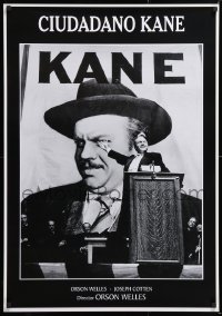 7k205 CITIZEN KANE 28x40 Spanish commercial poster 1990s some called Orson Welles a hero, others called him heel!