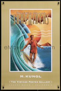 7k232 VINTAGE POSTER GALLERY 24x36 commercial poster 2001 M. Kungl art of surfer!
