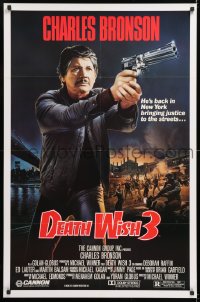 7k613 DEATH WISH 3 1sh 1985 art of Charles Bronson bringing justice to the streets!