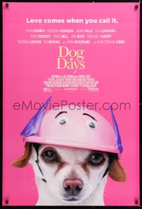7k616 DOG DAYS advance DS 1sh 2018 cute Chihuahua dog wearing helmet over pink background!