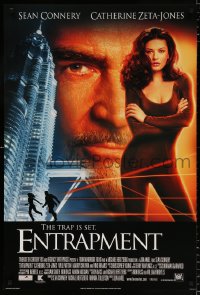 7k628 ENTRAPMENT style B int'l DS 1sh 1999 close up Sean Connery & full-length sexy Catherine Zeta-Jones!